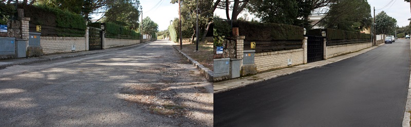 Antes y despus calle Hierro