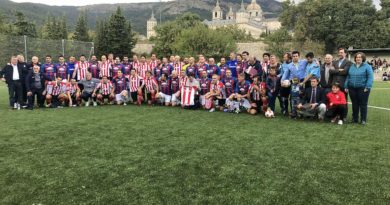 Veteranos de la UD San Lorenzo y Athletic Club de Bilbao.