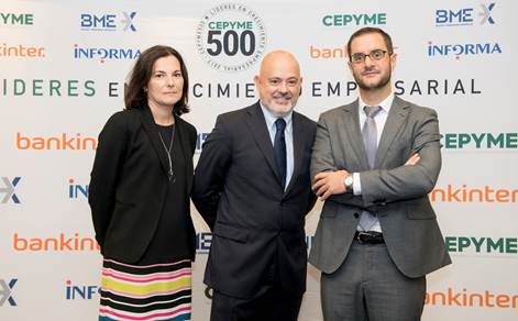 María Sánchez, Directora de Recursos Humanos, Jorge Matilla, Cosejero Delegado y Luis Santamaría, Director de Desarrollo de Negocio.