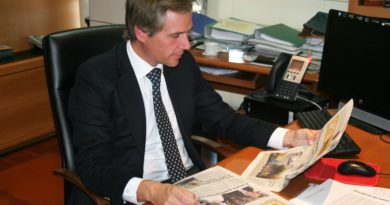 El alcalde de Boadilla, Antonio González Terol, durante la entrevista.