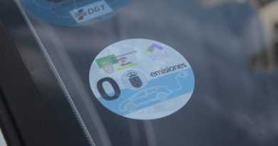 Distintivo de los vehículos identificados como 'cero emisiones'.