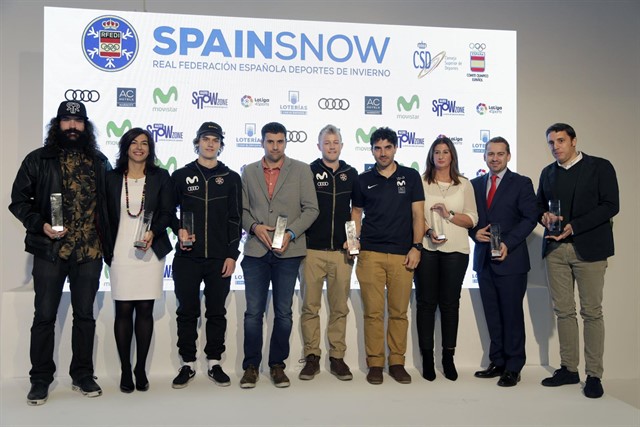 Los premiados en la segunda edición de los Premios Nacionales de los Deportes de Nieve.