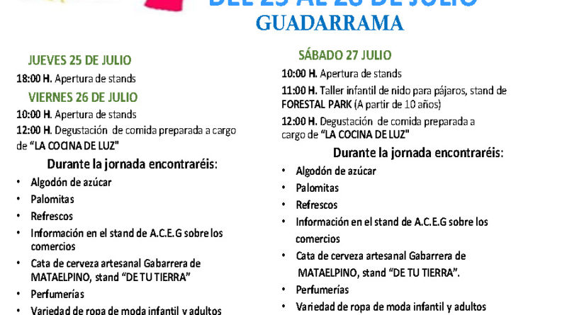 Cartel de actividades de la VIII Feria del Stock.