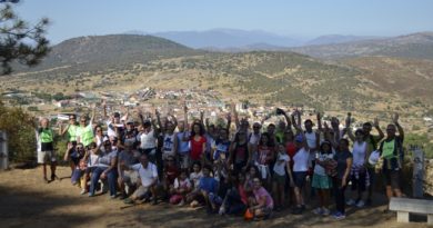 Los senderistas, durante la ruta.