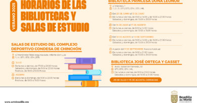 Boadilla establece horario especial de verano en las bibliotecas y salas de estudio municipales Boadilla establece horario especial de verano en las bibliotecas y salas de estudio municipales