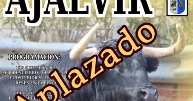 Ajalvir informa que se suspenden los festejos taurinos previstos para los días 6, 7 y 8 de febrero