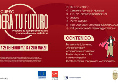 Boadilla ofrece a las mujeres el curso Lidera tu futuro, para la búsqueda de empleo y mejora profesional Boadilla ofrece a las mujeres el curso Lidera tu futuro, para la búsqueda de empleo y mejora profesional