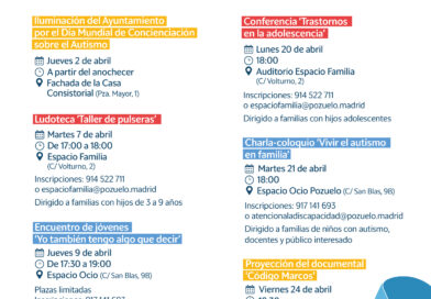 Pozuelo conmemora el Día Mundial de Concienciación sobre el Autismo con talleres y conferencias para las familias Pozuelo conmemora el Día Mundial de Concienciación sobre el Autismo con talleres y conferencias para las familias