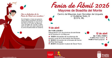 Boadilla celebra la Feria de Abril para mayores los días 11 y 12 de abril Boadilla celebra la Feria de Abril para mayores los días 11 y 12 de abril