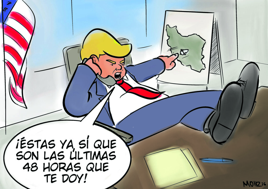 Viñeta de Trump y la guerra con Irán