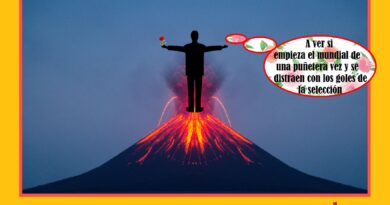 Plantado sobre un volcán
