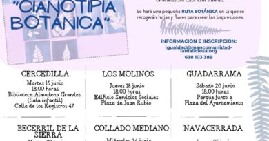 La Mancomunidad La Maliciosa de Guadarrama organiza un taller de Cianotipia Botánica La Mancomunidad La Maliciosa de Guadarrama organiza un taller de Cianotipia Botánica