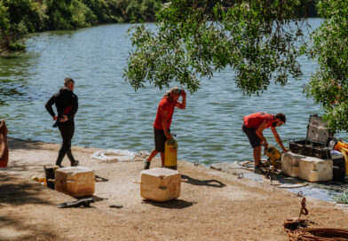 Las Rozas reflota la estatua de los Cormoranes del Molino de la Hoz