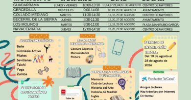 Guadarrama ofrece  nuevos talleres  en el Programa para Mayores 26/27