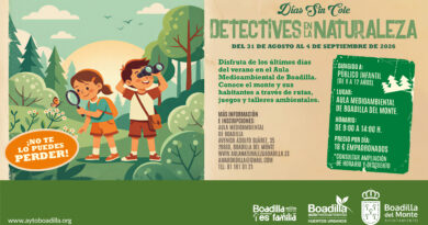Boadilla ofrece “Días sin Cole. Detectives en la Naturaleza”, del 31 de agosto al 4 de septiembre Boadilla ofrece “Días sin Cole. Detectives en la Naturaleza”, del 31 de agosto al 4 de septiembre